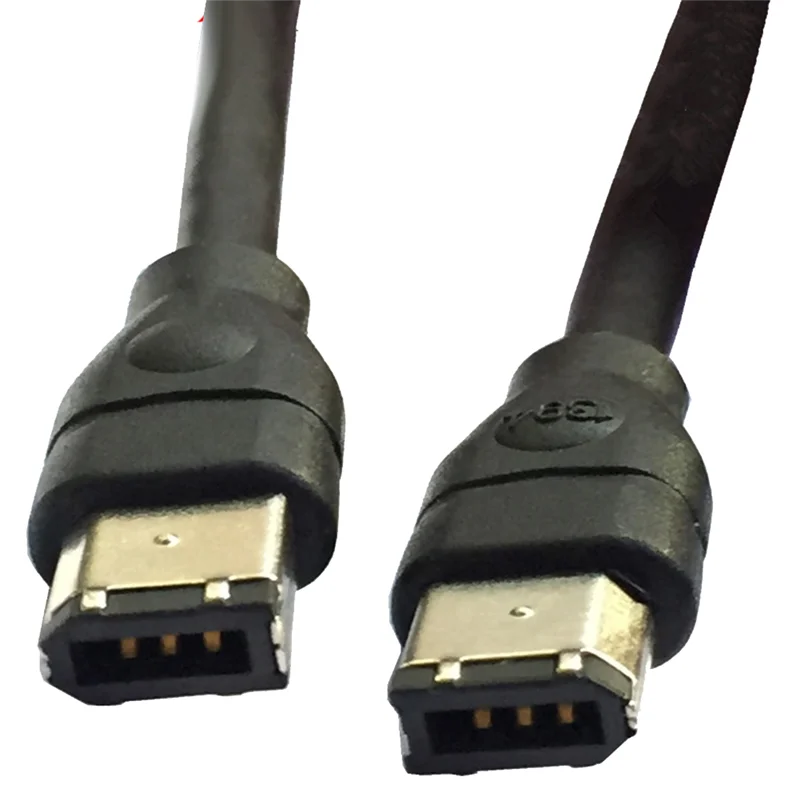 AEE7-1.8M Cabo Firewire Preto IEEE 1394 Firewire 400 para Firewire 400 Cabo 6Pin Macho para 6Pin Macho Cabo