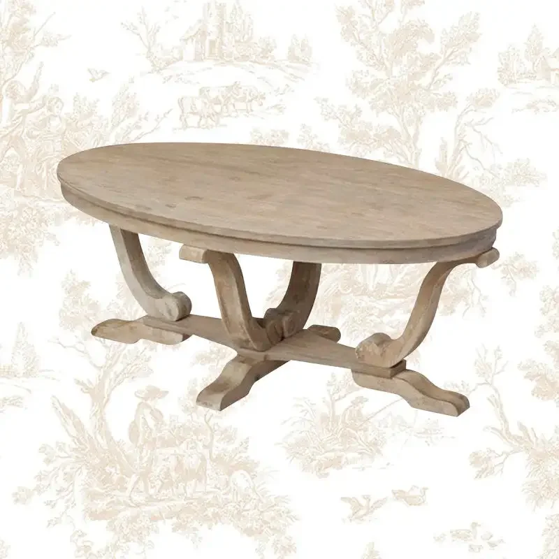 

Handmade traditional 10,000 wood oval coffee table rural center table living room decoration home furniture