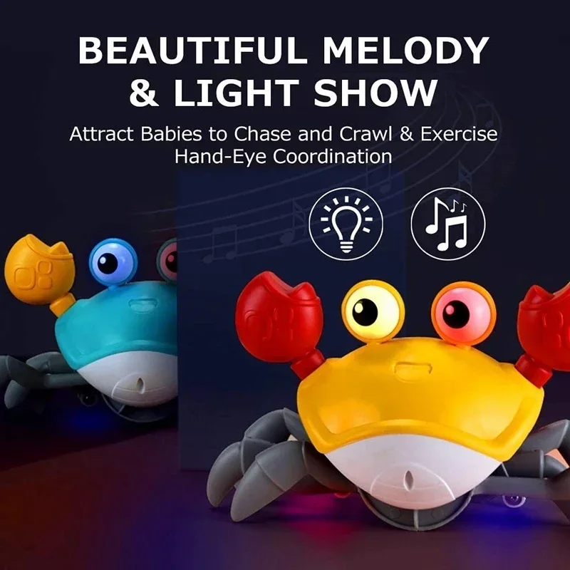 Crabe d'évasion à Induction, Rechargeable, Musical, électrique, pour animaux de compagnie, jouets interactifs électroniques pour enfants, éducatif, apprendre à grimper