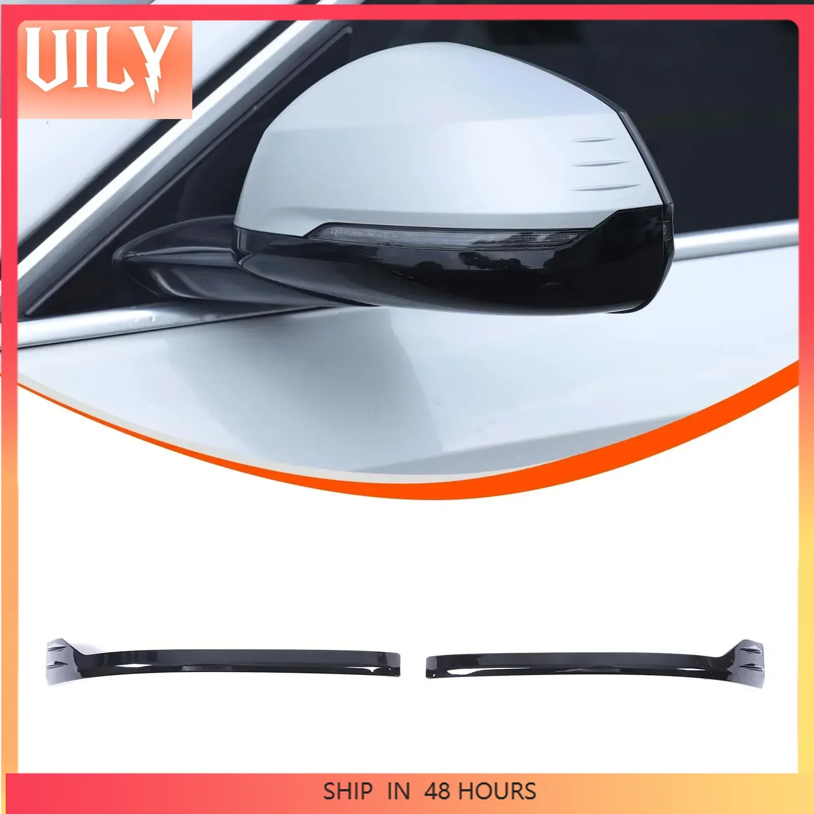 For BMW X1 U11 2023-2025 ABS carbon fiber car rearview mirror anti-scratch decorative strip sticker  protection accessories LHD
