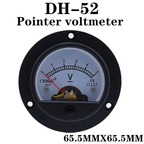DH-52 DC 전류계 해양 원형 미터 포인터 아날로그 악기 측정 전류 도구 공장 도매 정품 65.5X65.5MM