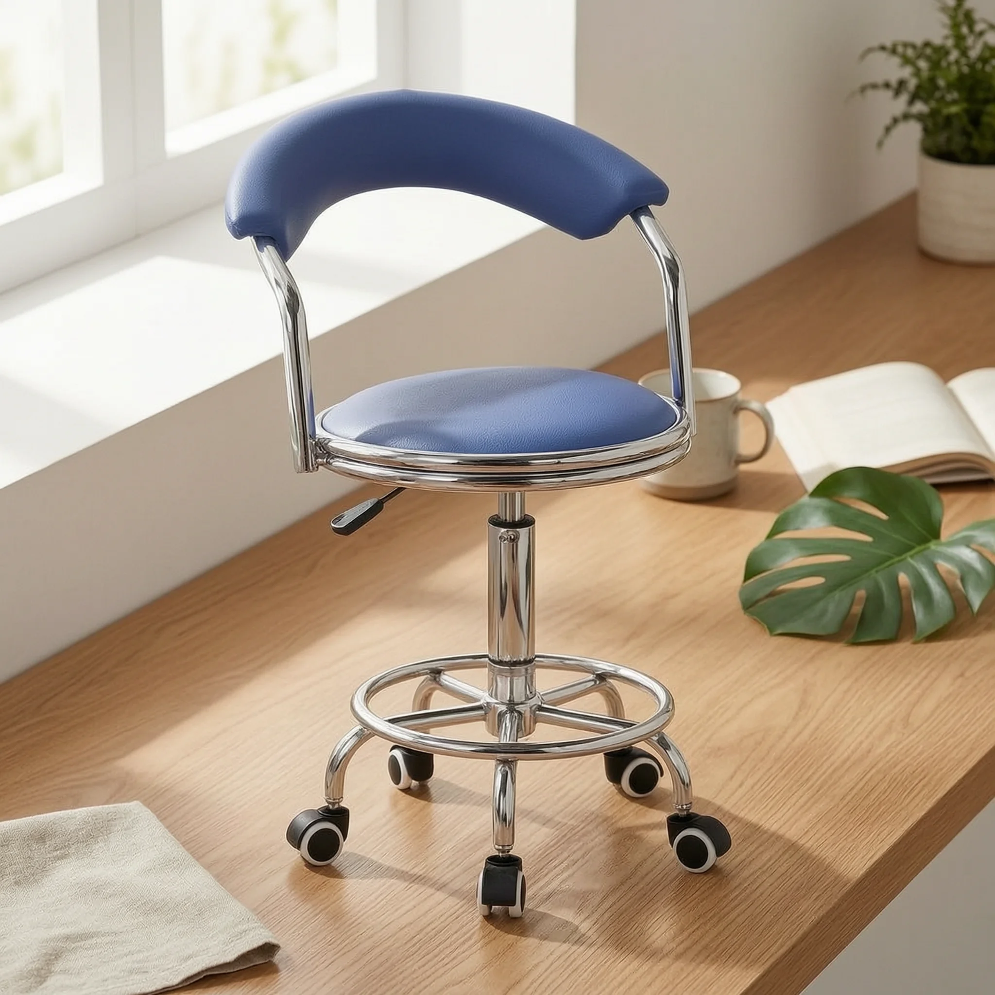 rolling-bar-stool-chrome-swivel-bar-stool-seating-furniture-foot-circular-footrest-padded