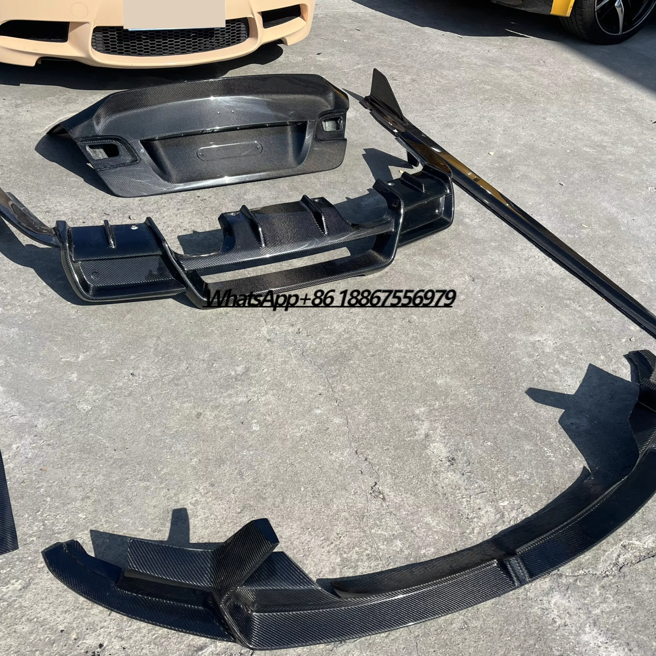 MRD Carbon Front Bumper Lip for E92 E92 M3 Real Carbon Fiber Made One Piece Design