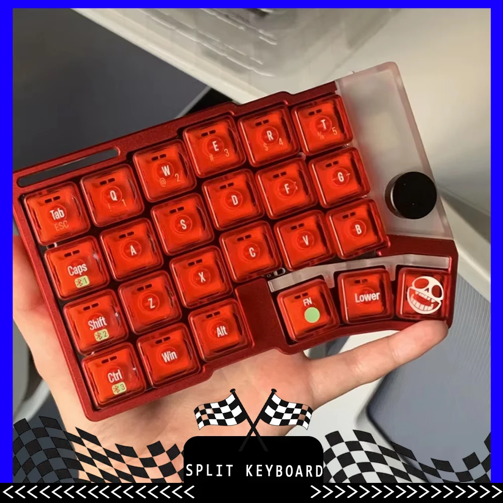 

Cornix Split Keyboard Dual Mode Wired Bluetooth With Tent CNC Case 48 Keys Support VIAL Cornix Split Keyboard Kit Customize Gift