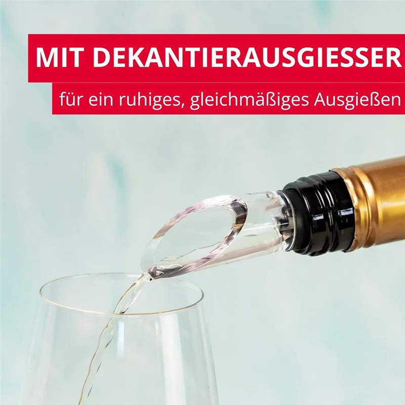

Охладитель вина BMBY с разливкой Simono — легкое охлаждение для до 3 часов, без капельного наливания, силикон и нержавеющая сталь