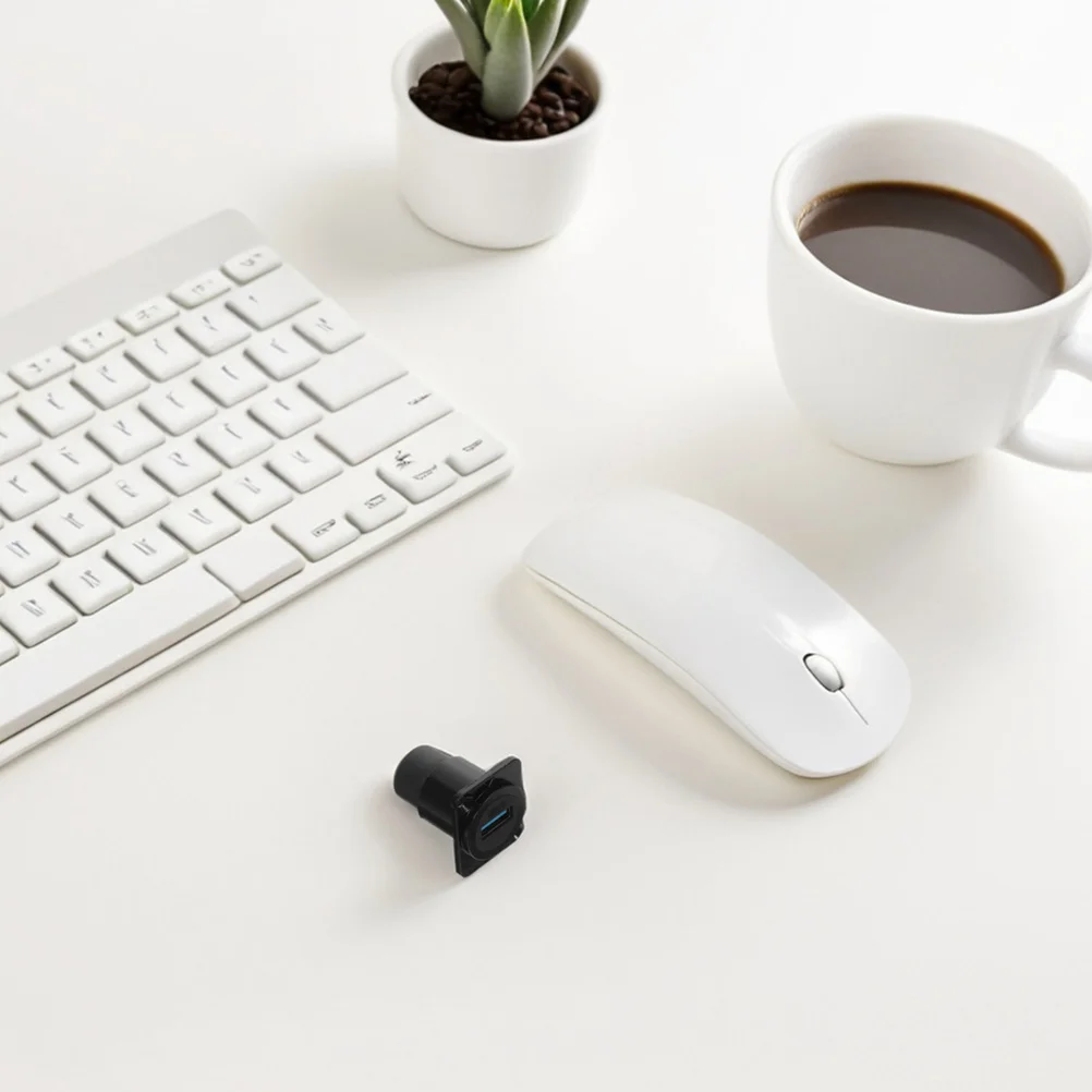 

2Pcs Panel Mount Socket Dual Head USB D-Type Pass Through Connector Straight Terminal High-Speed Data Transfer Bulkhead