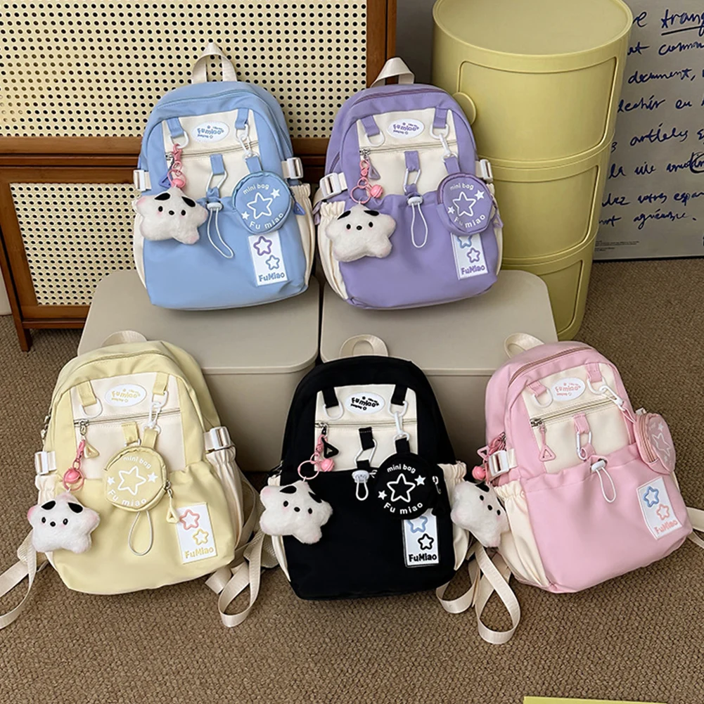 حقيبة كمبيوتر محمول لطيفة وجميلة مع حقيبة ظهر عصرية للسفر لطلاب المدارس الثانوية