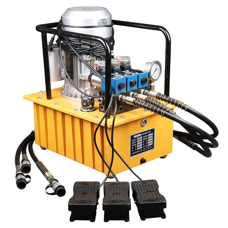 Three-station simultaneous output ultra-high pressure pumping station 1.5KW electric pump 70MPA