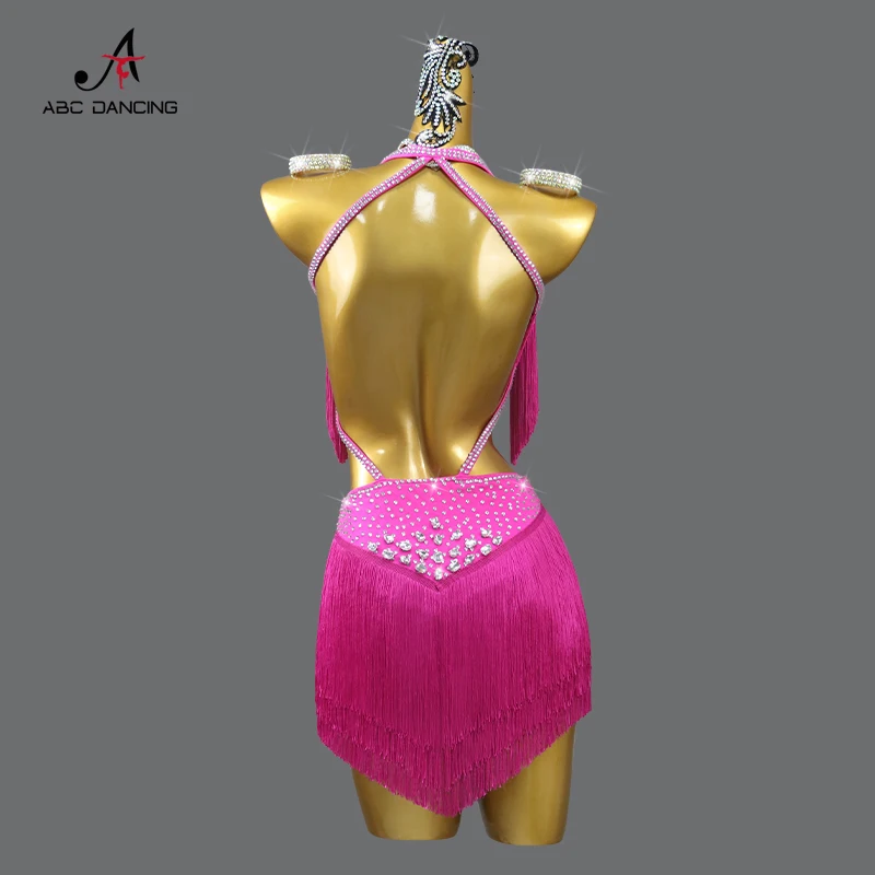 Falda para niña y adulto, vestido Sexy de baile latino, traje de competición con borlas, traje de Samba para Escenario nocturno, 2024