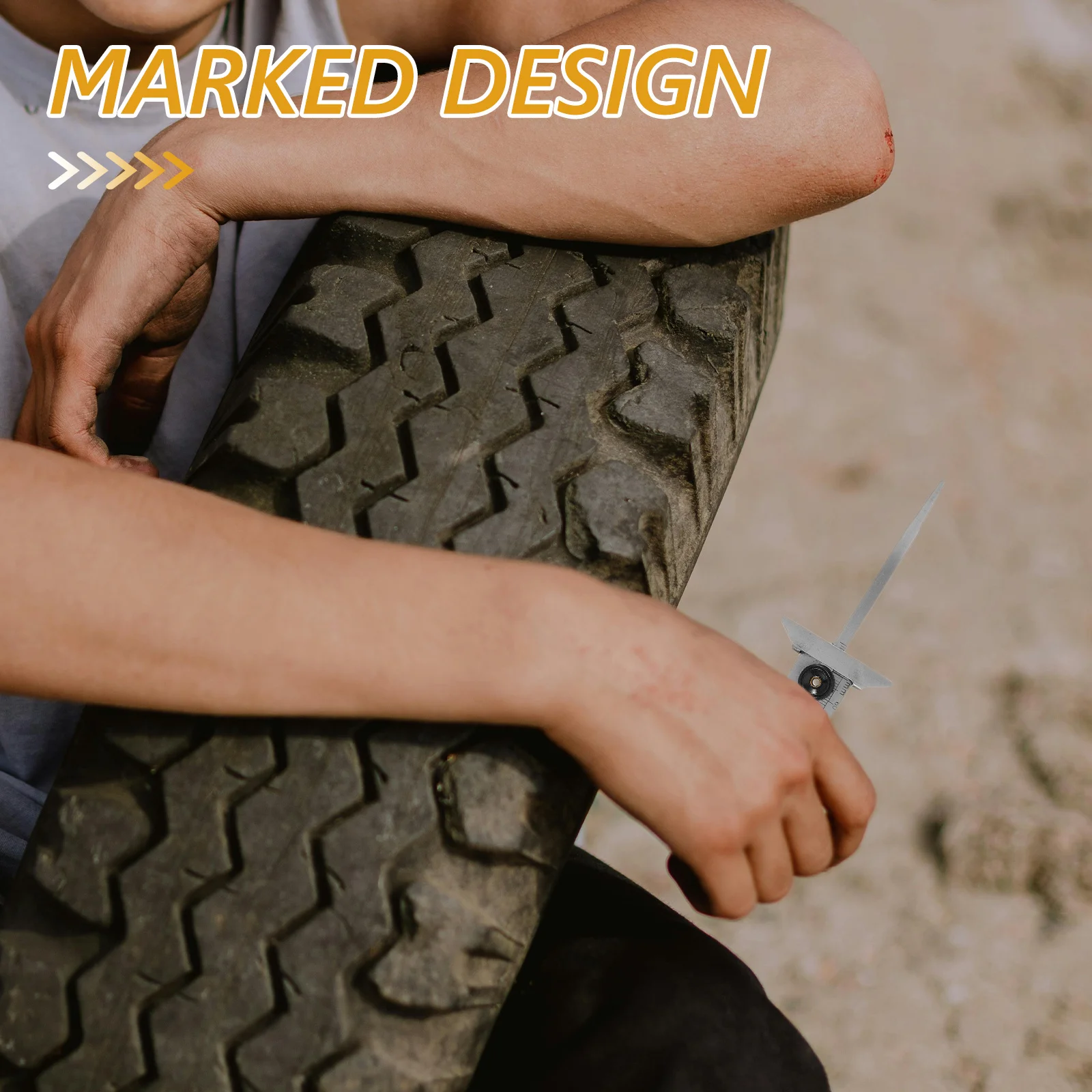 

Professional Tire Thread Measuring Gauge Tool Accurate Depth Reading for Auto Tire Maintenance Compact Rust Resistant Steel