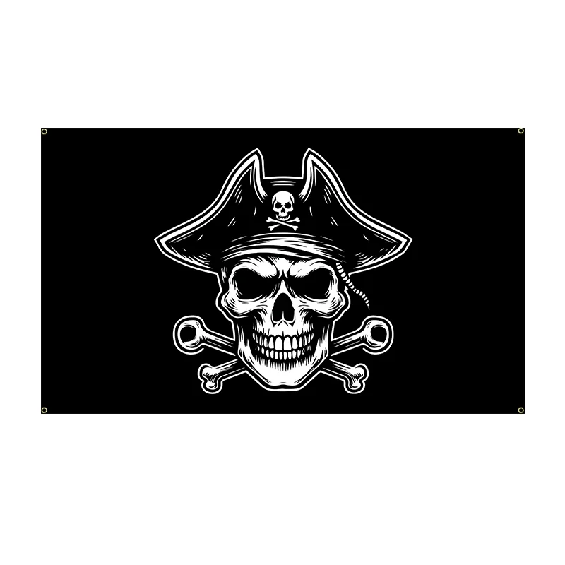 Pirate Flag Unique Design Print,Pirate Theme, Adventure Style,Longlasting Print,Printed Flag, Pirate Fans