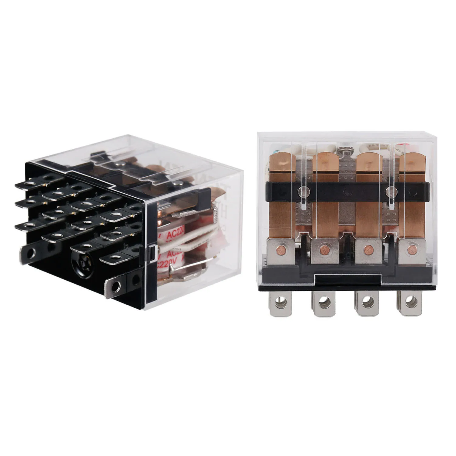10Sets HH64P Mini Relay 14Pin 10A with LED LY4NJ P143 General Micro Relay LY4N-GS 12V 24V 110V 220V 380V with Socket Base