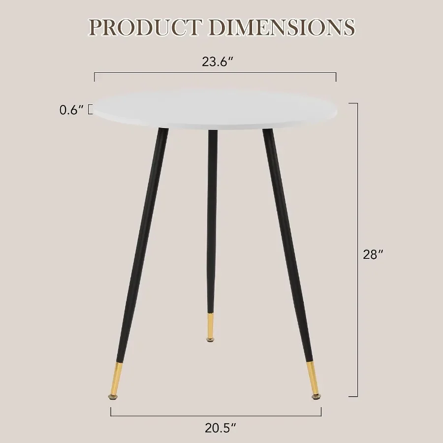 Round Dining Table, 23.6
