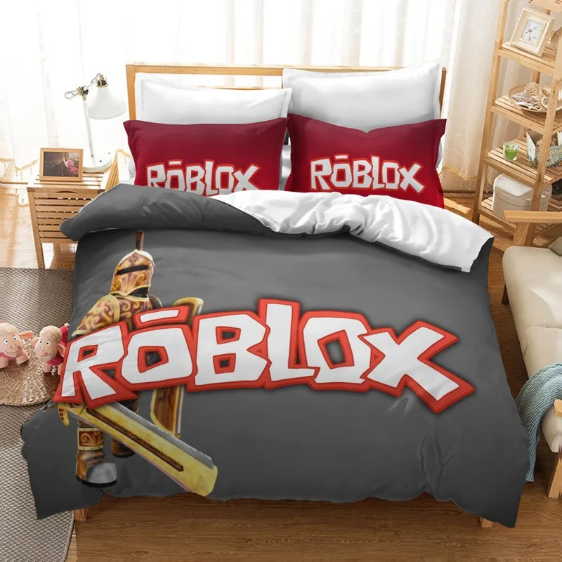 لعبة جديدة ROBLOX أنيمي الكرتون البوليستر الجلد ودية الراحة غطاء لحاف لطيف مطبوعة غرفة نوم المراهقين الفراش الهدايا