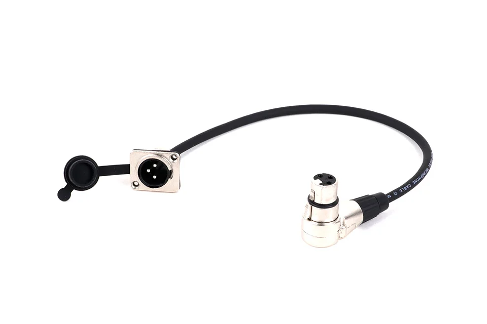Xlr-Kabel 3-polige d-Typ xlr-Stecker halterung an 3-poliger xlr-rechtwinkliger Buchse, mehrfarbiges Kabel für Mikrofon mischer 0,3-15m – Detail 2