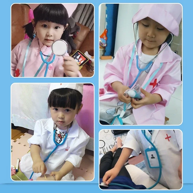 Giochi di finzione in legno Giocattoli educativi da dottore per bambini Simulazione medica Set di cassette per medicinali Giochi di ruolo Finta