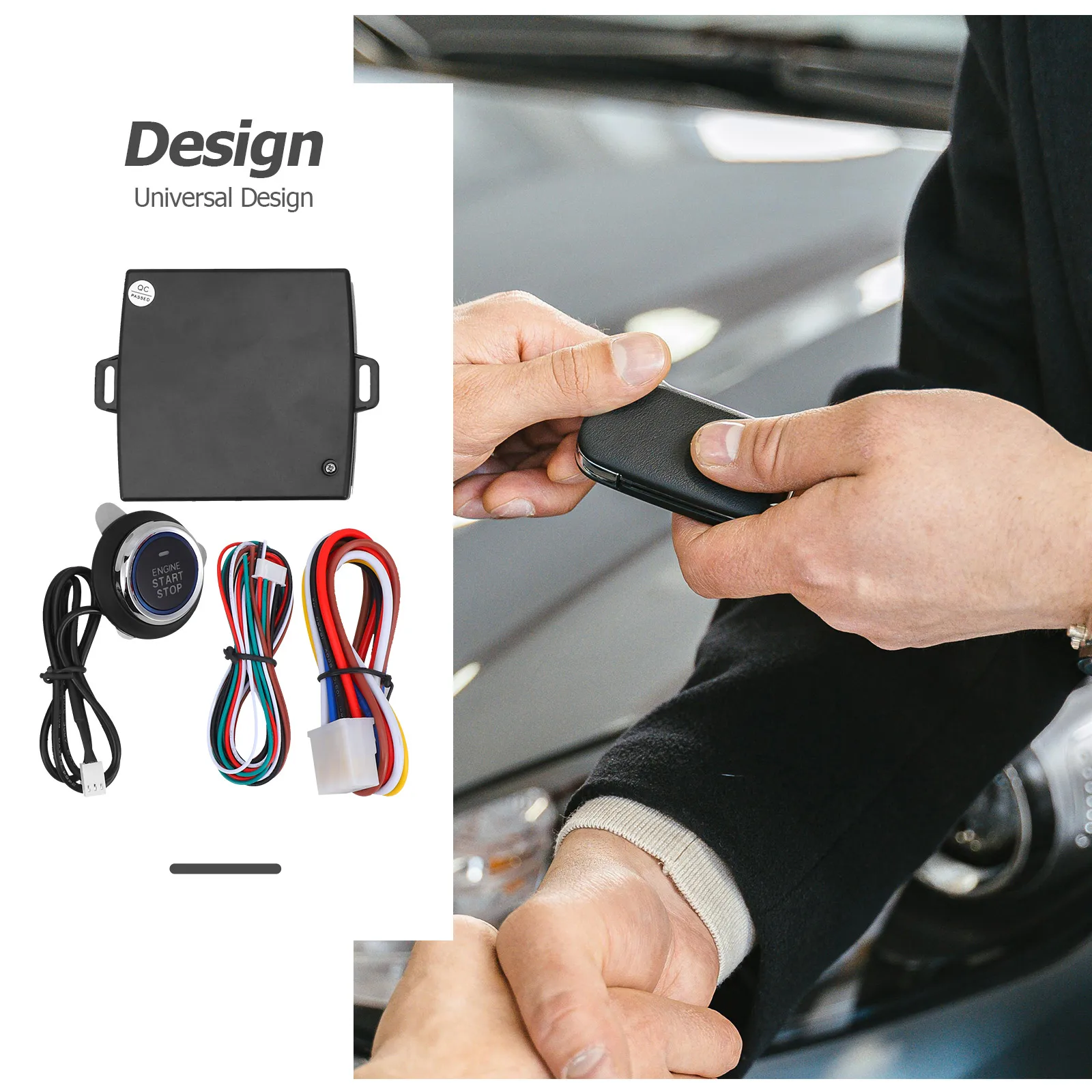

Universal Car Ignition Switch Onekey Start Stop Button Silent Anti Theft Replacement Plastic Push Starter Kit Vehicle