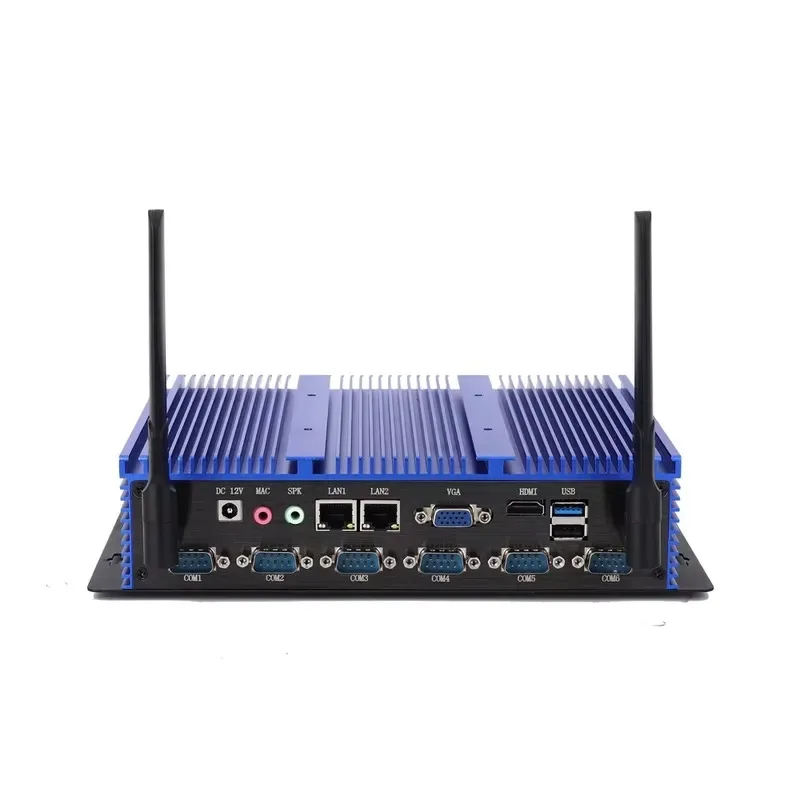 Fanless Embedded Industrial Mini Computer Systems With Dual Core J1800 Processor Single LAN Dual COM For Factory Automation
