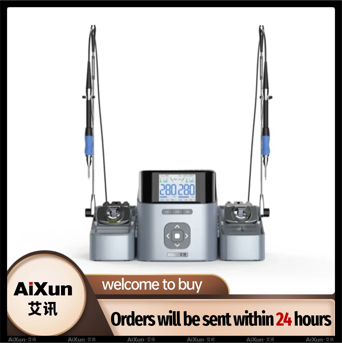 Aixun T420D intelligent double station work at the same time,welding handle T245 T210 T115,C115 C245 C210 soldering head