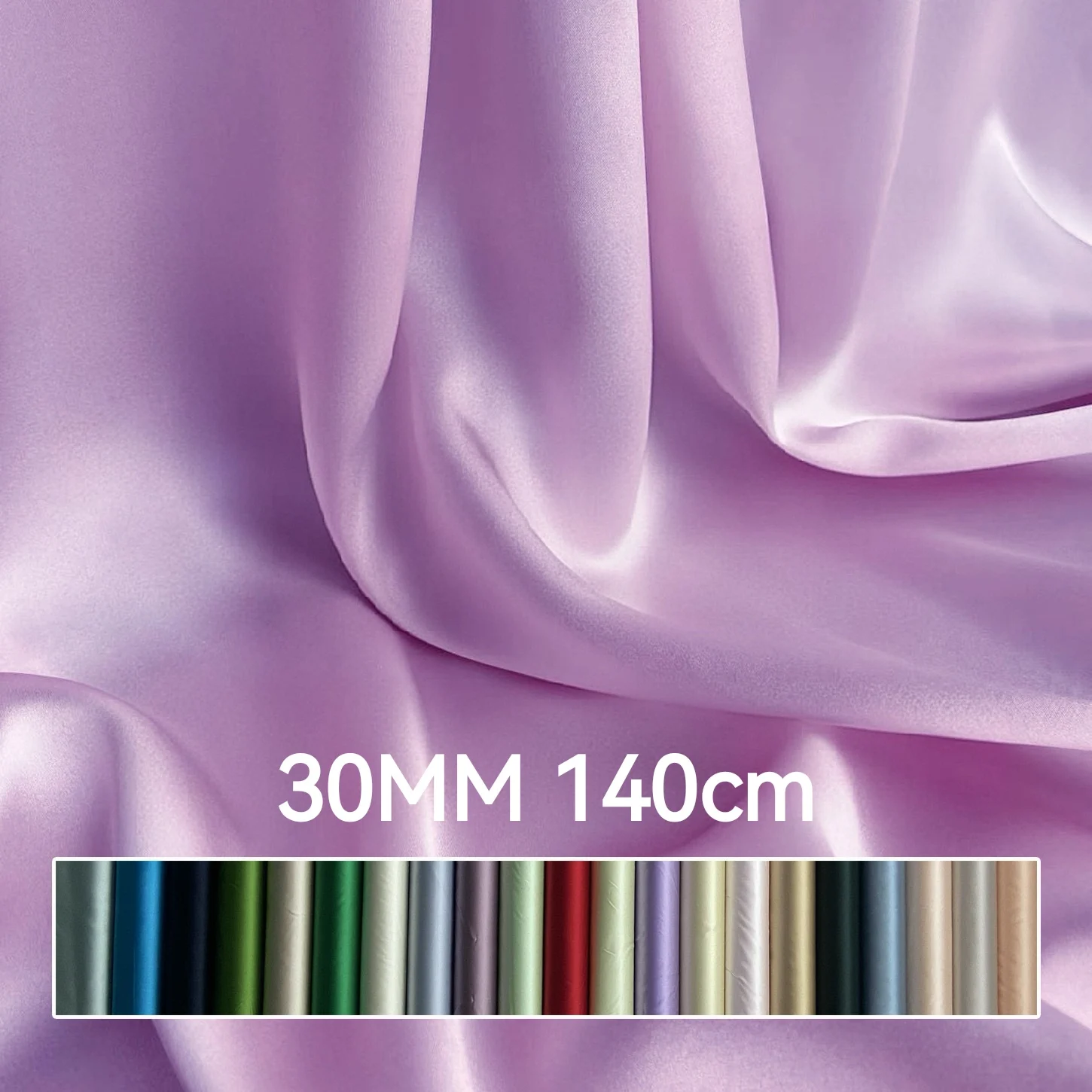

140cm Wide 30mm Thick Silk Heavy Satin Fabric, Heavy Silk Plain Crepe Satin Cheongsam Embroidery Headband Pillowcase Fabric