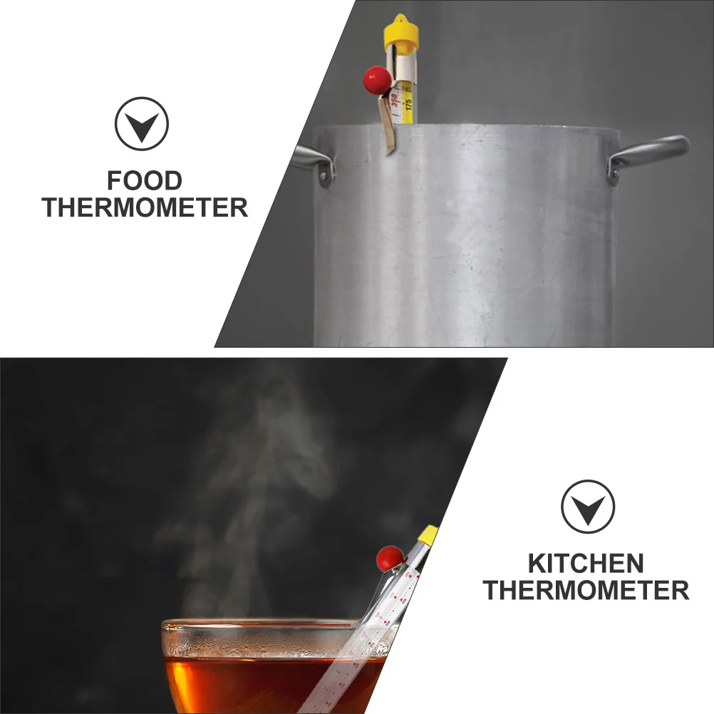 

1Pcs Food Thermometer Toughened Glass Tube High Temperature Resistant Safe for Baking Deep Frying Candy Making