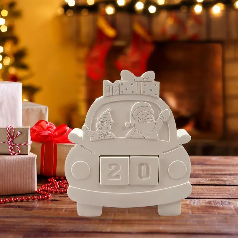 

Resin Mold Advent Calendar Christmas Countdown Calendar Ornaments Mould Countdown Calendar Silicone Molds Creative Plaster