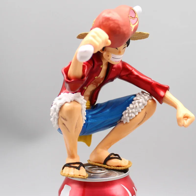 One Piece Anime Figure Gk accovacciato postura mangiare carne rufy bere ornamenti Sauron bambola modello decorativo giocattoli regali Desktop