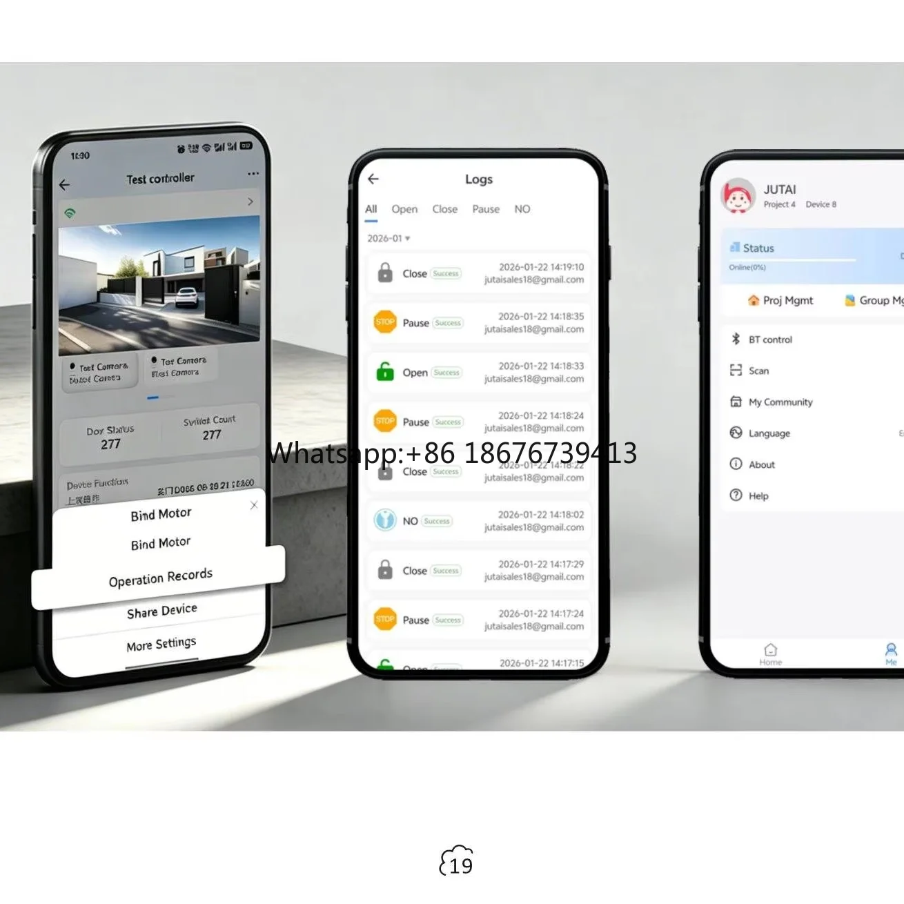 WiFi + Bluetooth 5.0 Door Opening APP with 4 Relays RS485 Interface Real-time Monitoring Anywhere Anytime