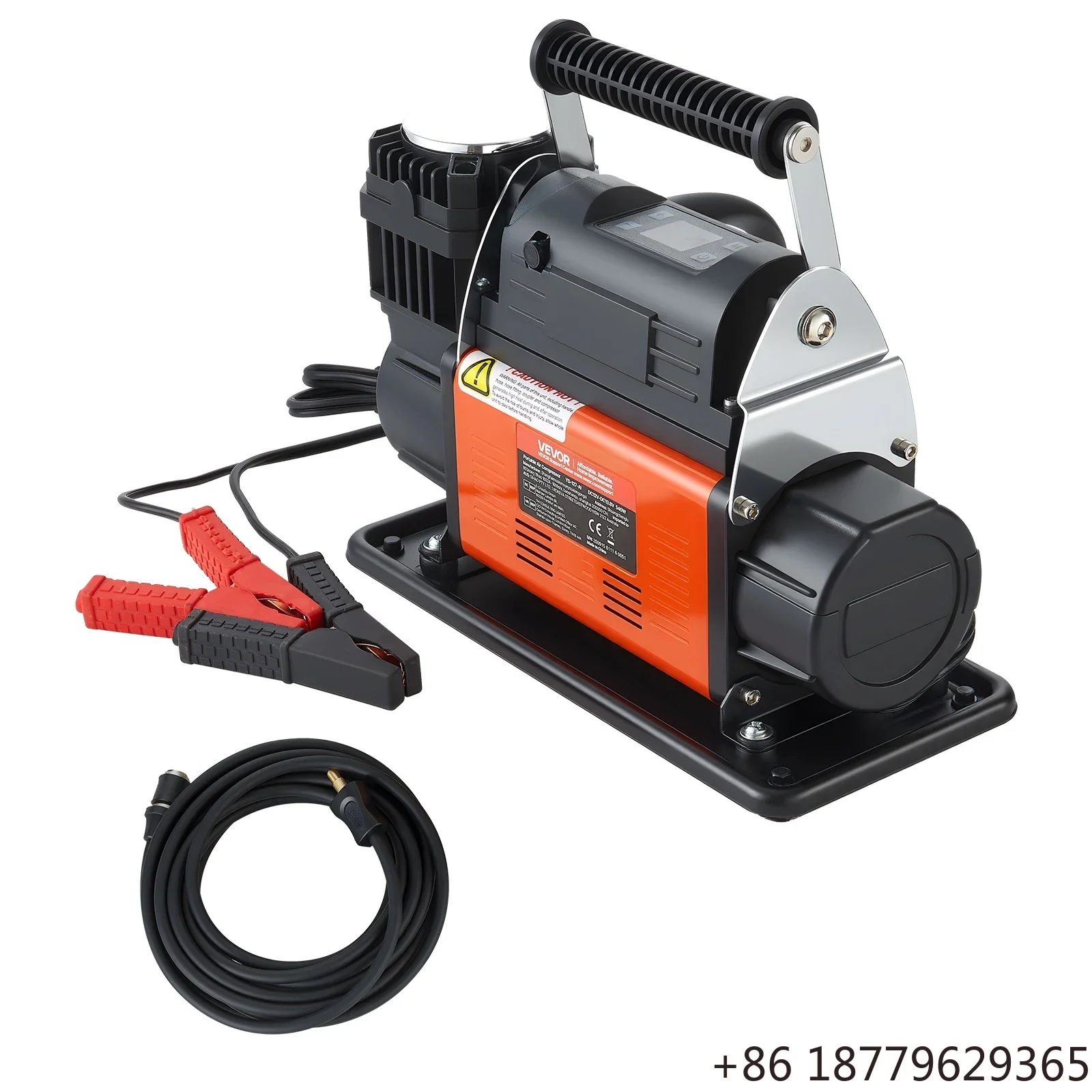 12V Heavy Duty Air Compressor Auto-Stop Portable Tire Inflator with LCD Digital Display Truck Car 4x4 RV