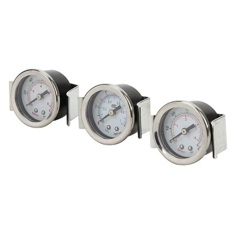 Pressure Gauge With Bracket GU-40 Installation Of Pneumatic Pressure Gauge With Wrapped Axial Panel  Digital Pressure Gauge