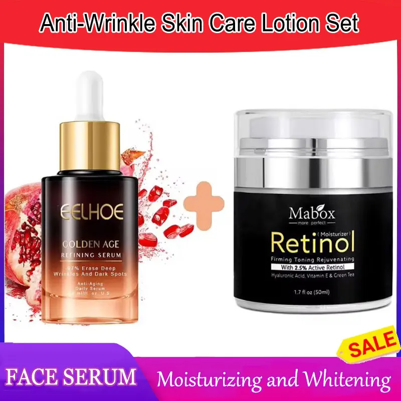 

Facial Whitening Cream Moisturizing Face Lotion Anti-aging Shrinking Pore Firming Skin Dark Circles Wrinkle Removal Skincare Set
