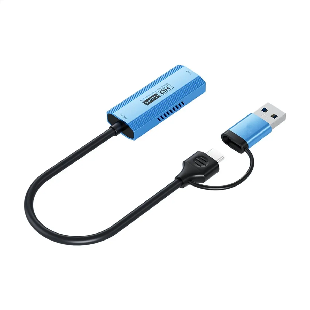 【~ New Y24A】USB3.0&USB-C 1080P 4K30Hz Video Capture Docking with PD3.0 Power Supply for Versatiled Device Compatibility