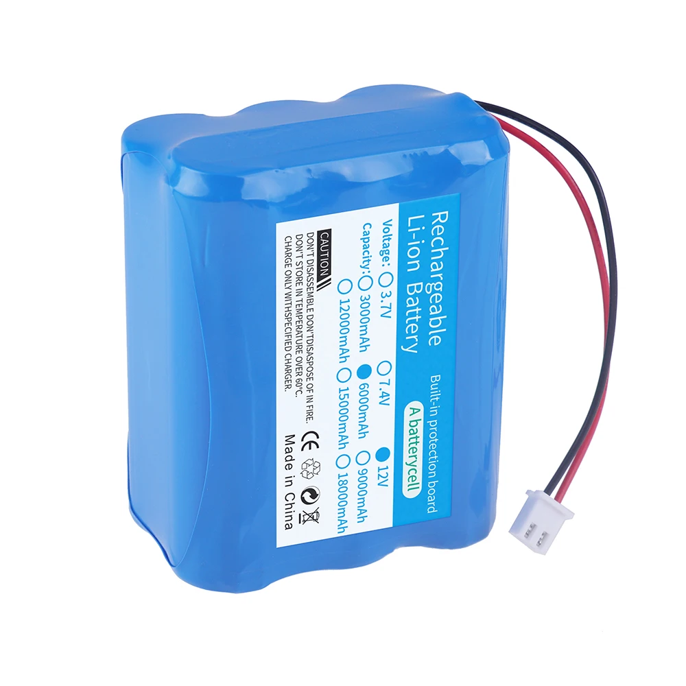 Batteria agli ioni di litio 12V 3000MAH 6000/ 8000mah 3s 12.6V 11.1v 18650 batteria ricaricabile per Monitor Ups batteria per telecamera CCTV