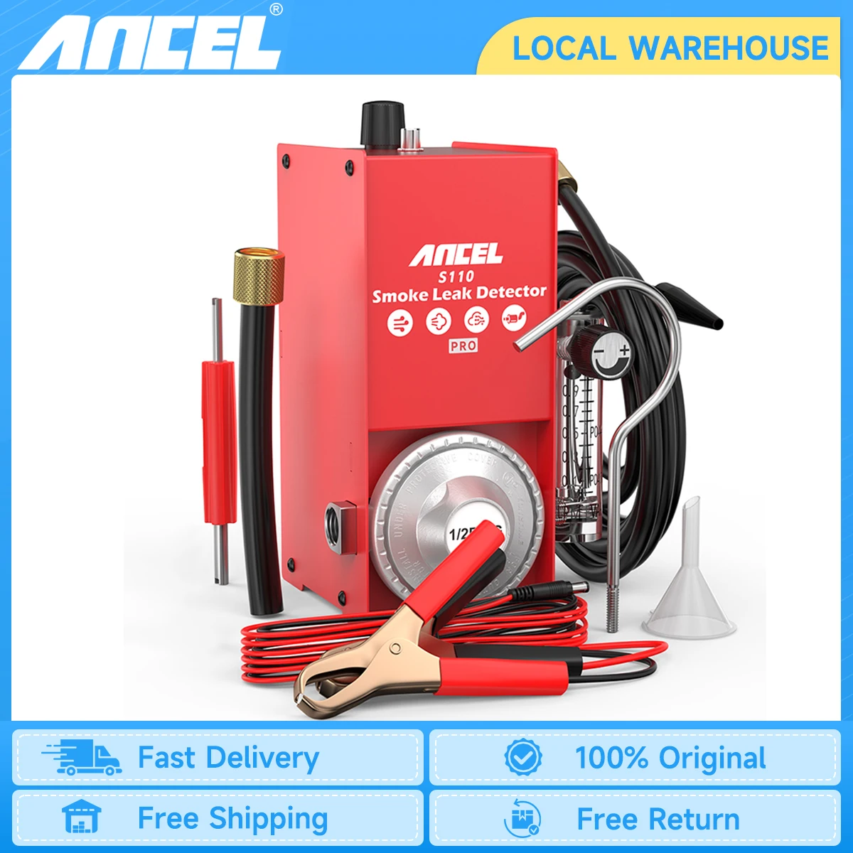 

ANCEL S110 PRO Car Smoke Leak Detector 12V Automotive EVAP Leakage Gas Leakage Locator Oil Pipe Generator Diagnostic Tool