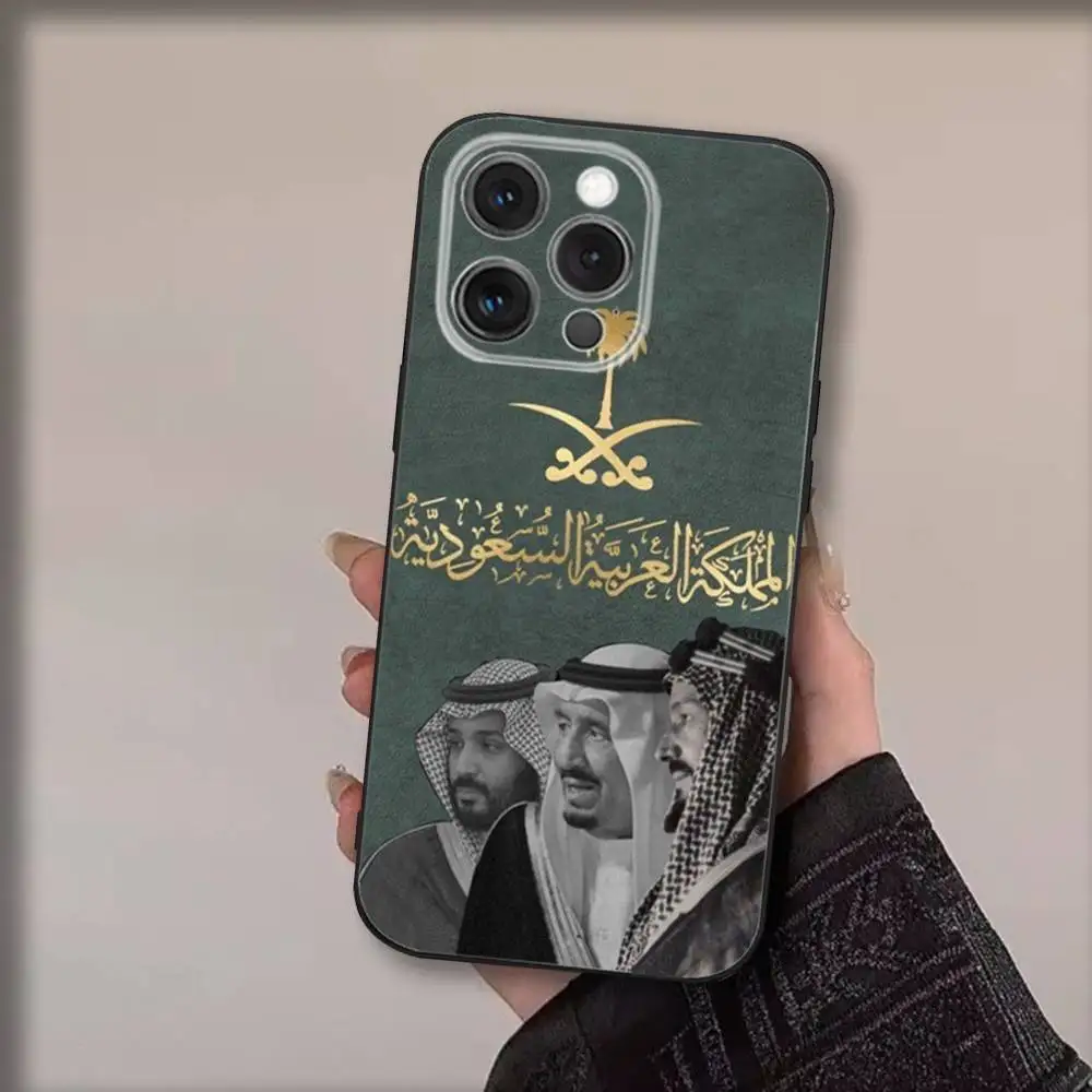 حافظة هاتف Kingdom Of السعودية لهاتف iPhone 17,16,15,14,13,12,11,Pro,Max,Plus,Air,X,XS,XR,SE,8,7,Mini,Soft Black Funda #3