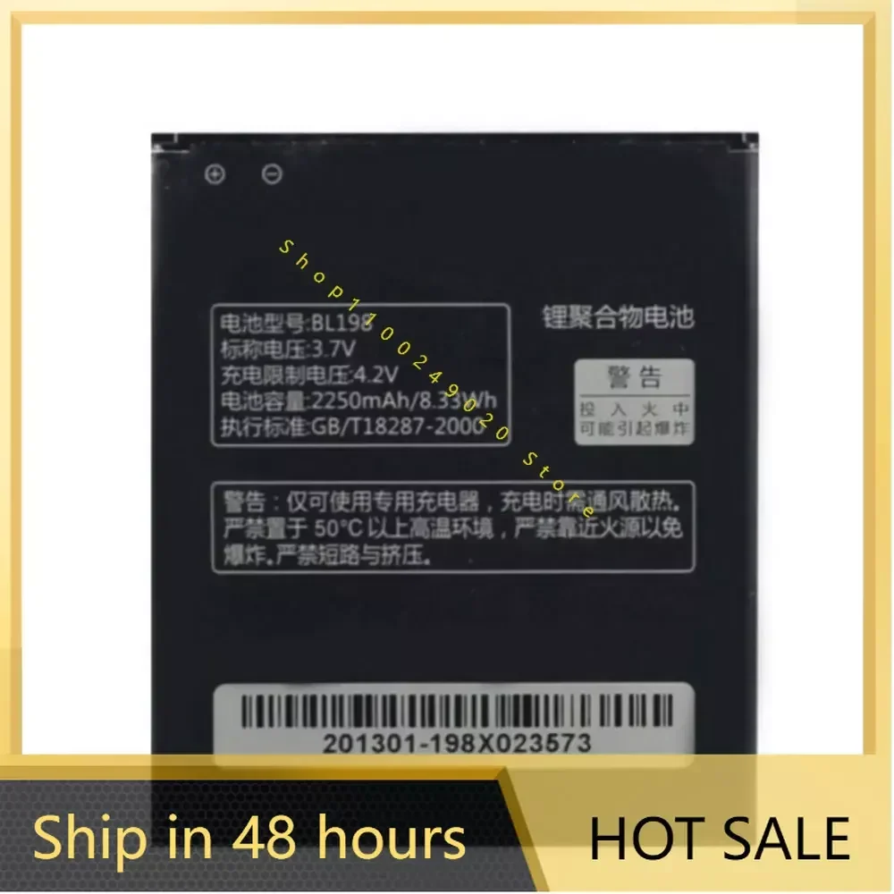 BL198  battery 2250mah  for Lenovo A850 A830 K860 S880 S880I S890 A860E A678T Cellphone batteries