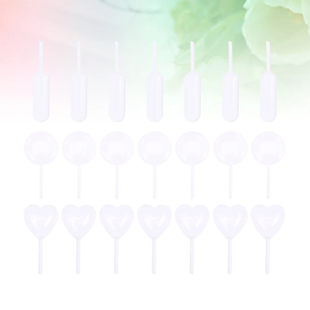 

300 Pcs 4ML Dropper Plastic Cake Jam Syringe Dropper Pipettes for Cake Room Baking Shop DIY Supplies White (Oblate, Round, Heart
