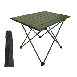 S_Outdoor Camping Table Portable Foldable Desk Furniture Computer Bed Ultralight Aluminium Hiking Climbing Picnic Folding Tables