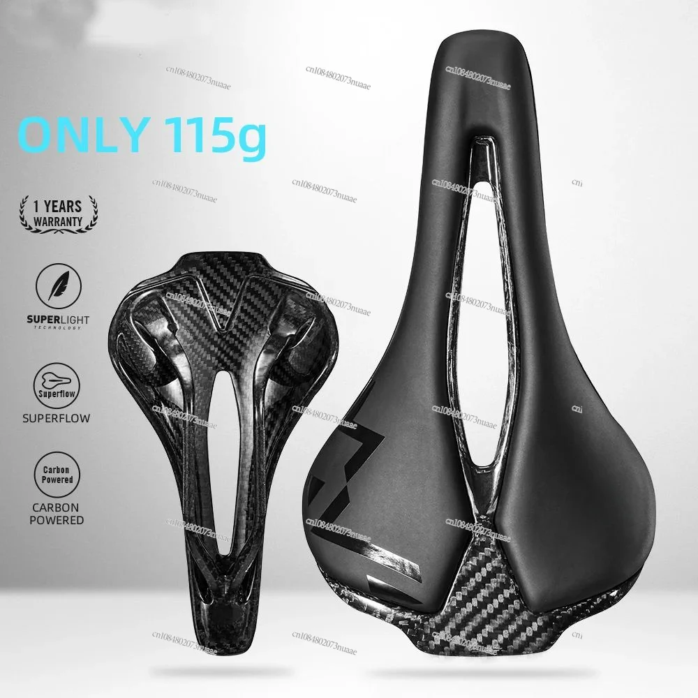 Ultralight Bicycle Hollow Seat, Carbon Plate, Bow Seat Cushion, Short Nose, Highway, Mountain Bicycle, 116G