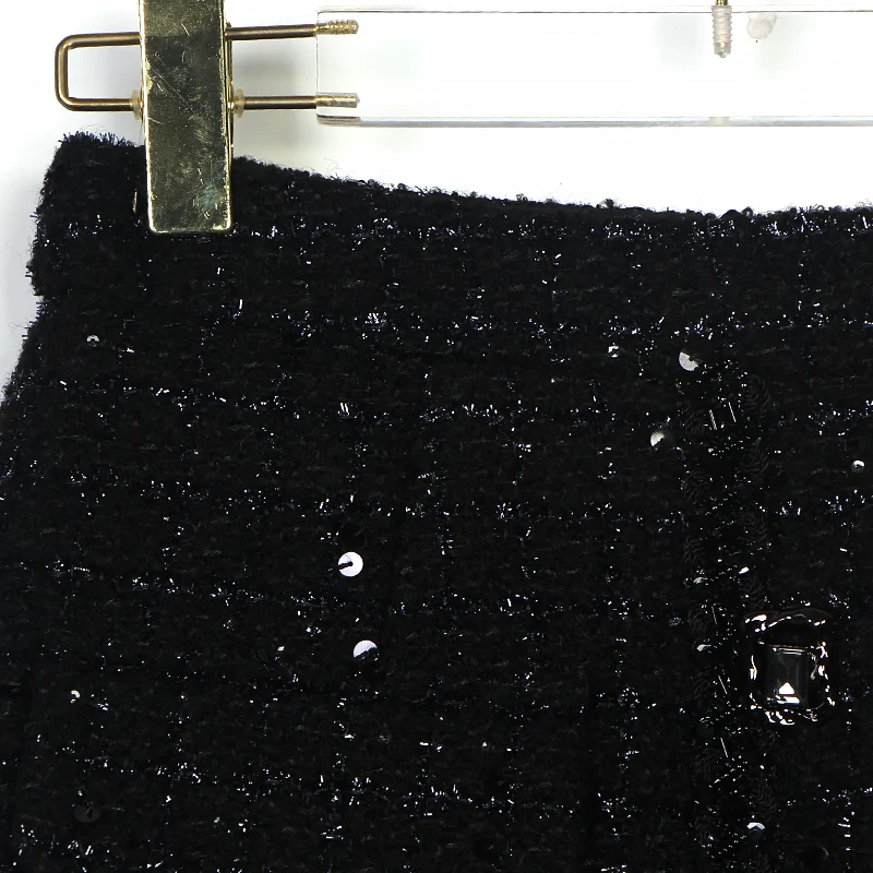 2025 fashionable, elegant, luxurious, and luxurious socialite style heavy industry sequin high-end temperament skirt