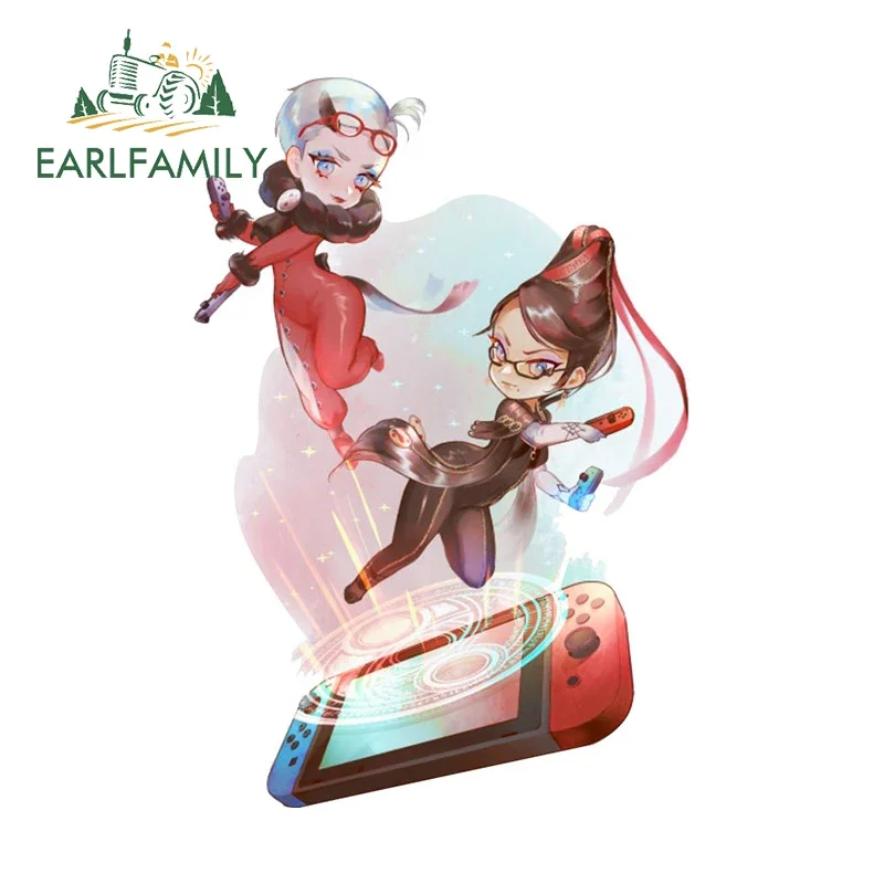 EARLFAMILY 13cm X 8.8cm For Play Game Bayonetta Chibi Car Stickers Personality Simple Creative Decals Car Accessories Laptop