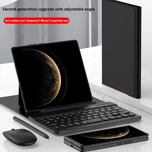 

Magnetic Folding Bluetooth Keyboard Leather Case For Huawei Mate X7 X6 XT X5 X3 X2 Xs 2 With Keyboard Mouse And Stylus Pen