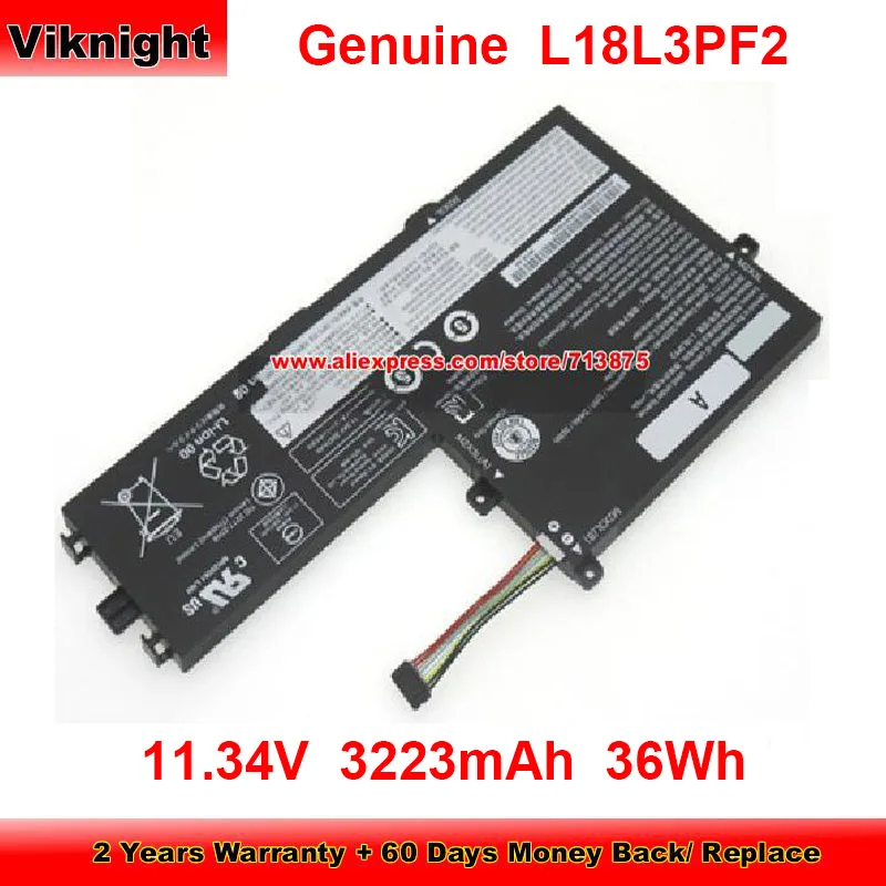 

Genuine L18L3PF2 Battery 5B10T09093 for Lenovo IDEAPAD S340-15IWL Touch Xiaoxin S340 L18C3PF7 L18M3PF6 11.34V 3223mAh 36Wh