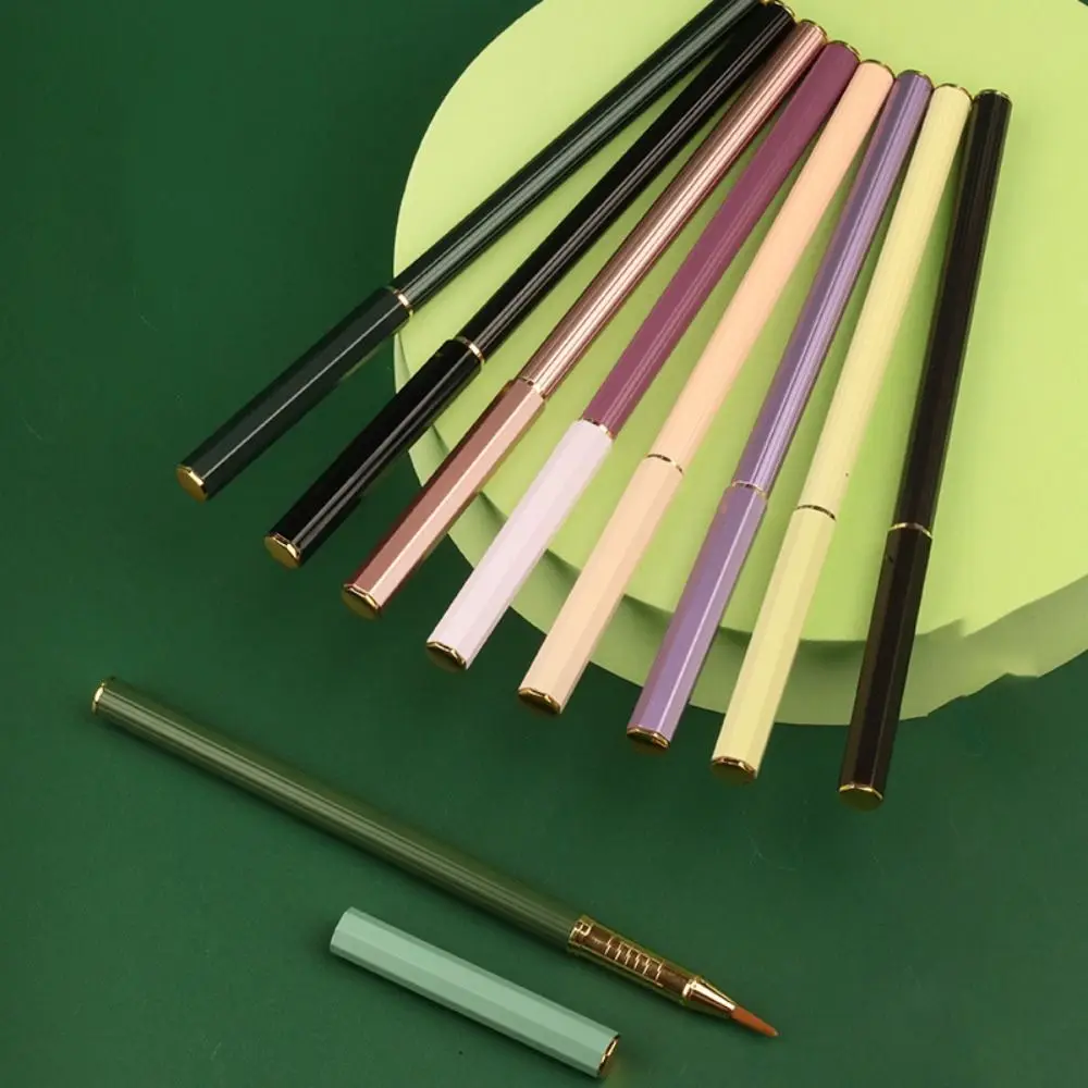 Morandi Portable Fountain Pen Type Small Script Metal Rod Small Block Calligraphy Pen Script Writing Soft Hair Brush Pen Copy