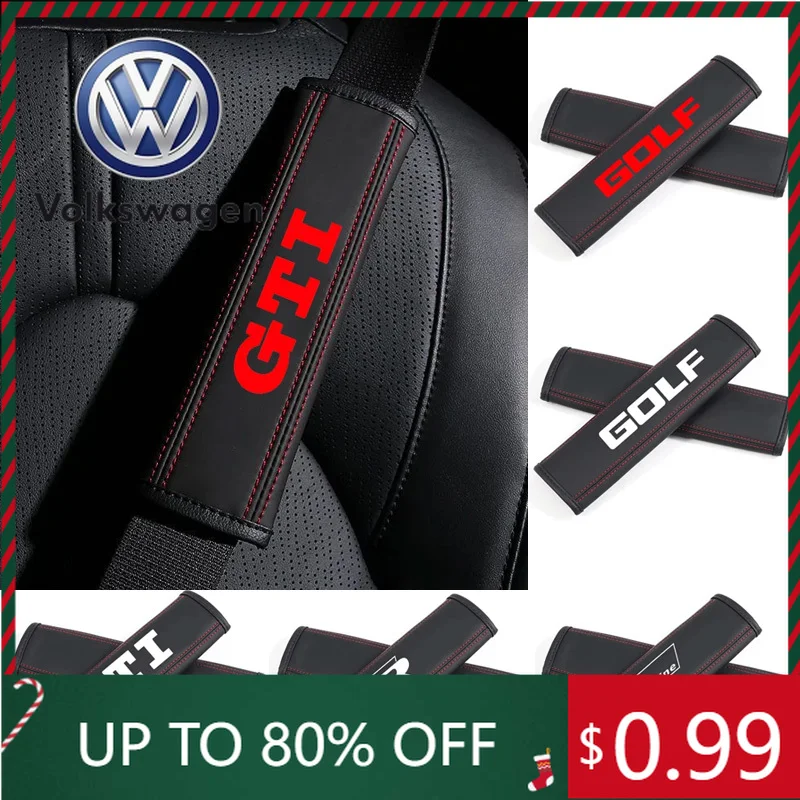 

Новинка 2026: Защитные накладки из кожи Nappa на плечевые ремни безопасности (2 шт.) для Volkswagen VW R, R-Line, GTI, GTD, Golf, Am