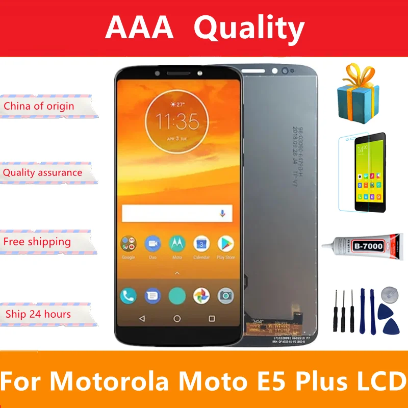 

6.0"; Original For Motorola Moto E5 Plus LCD XT1924 Display Touch Screen Digitizer Assembly Replacement For E5Plus with Frame