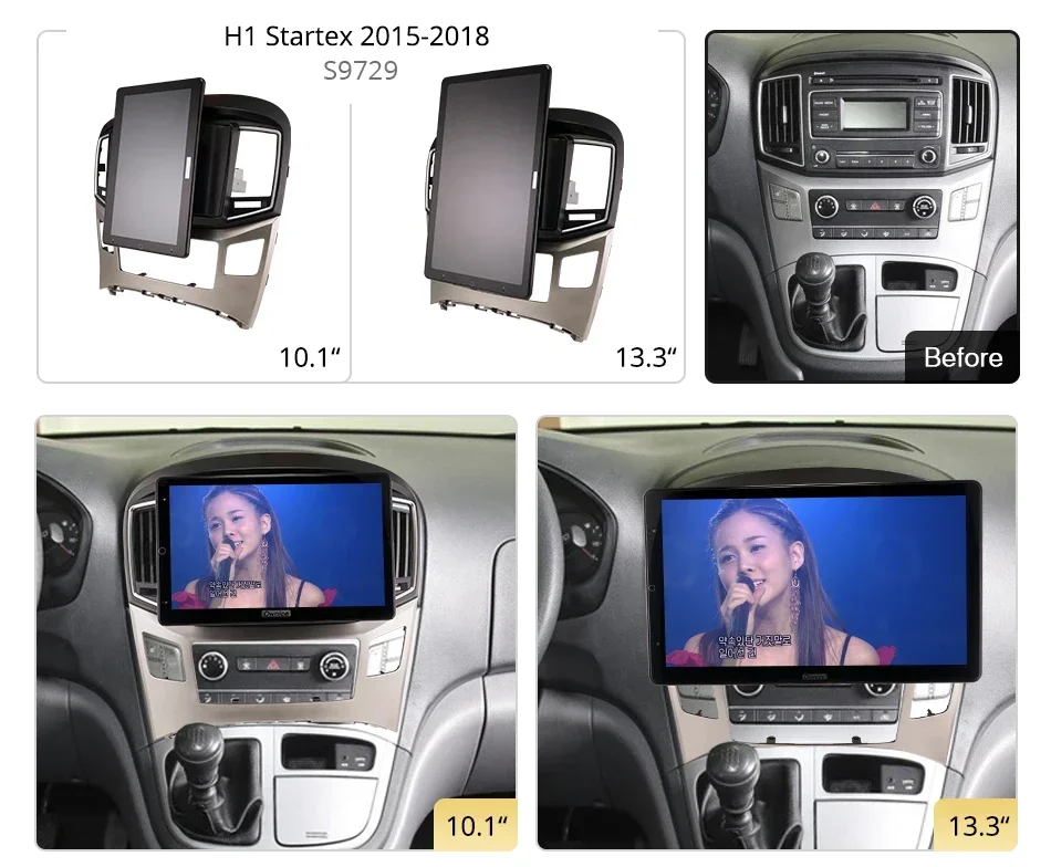 Android10.0 Ownice Car Radio Auto for Hyundai H1 Startex 2015 - 2018 13.3'' 7862 512 No DVD support Quick Charge Nano 1920*1080