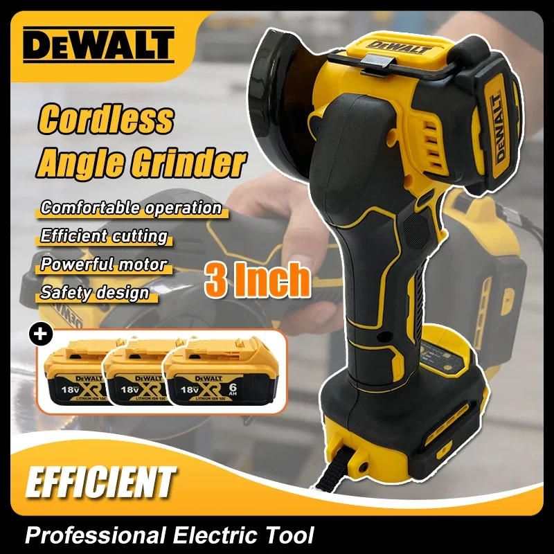 

Аккумуляторная угловая шлифовальная машина DEWALT 3 дюйма, мини-полировальная и шлифовальная машина, электрический инструмент для резки