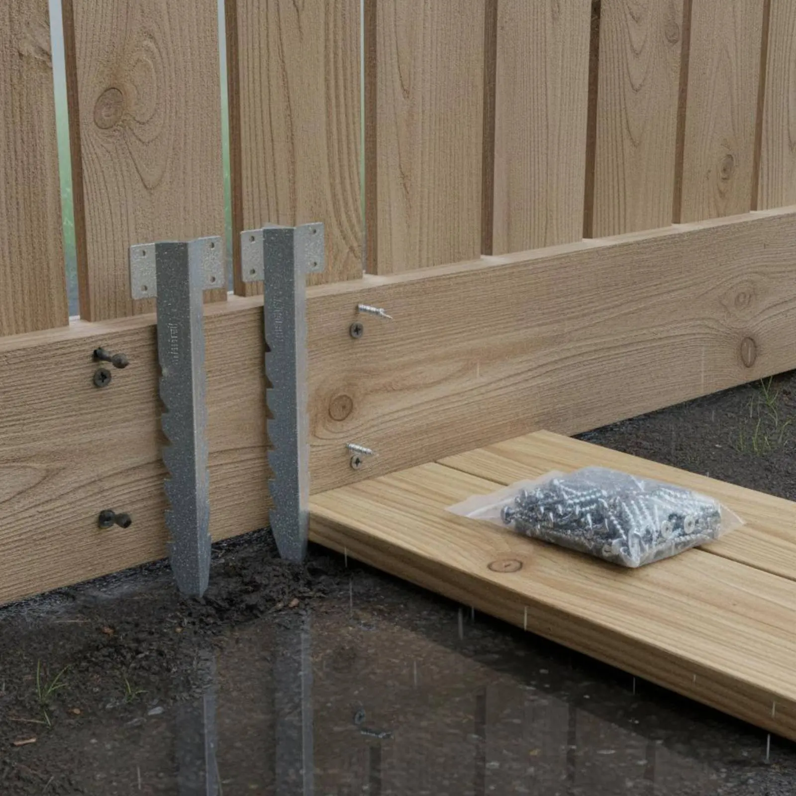 

10 Pieces Railway Sleeper Bracket Screws Included Sturdy Duty Sleeper Bracket Railway Tie Support Post
