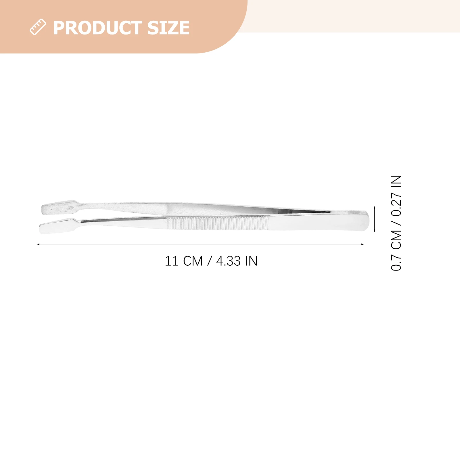 6 Stück Pinzette mit flacher Spitze, lange Pinzette aus Edelstahl zum Basteln, Schmuck, Stempel, Münzen, Präzisionshandhabung, Stempelpinzettenzange